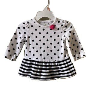 Jumping Beans Cotton Polka Dot/Striped Dress/Top | 9M